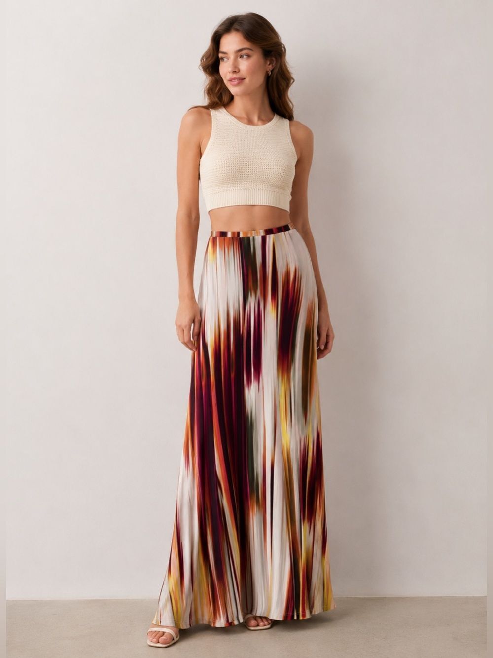 Cato Maxi Rainbow Skirt Skinny effect size XS Multicolour